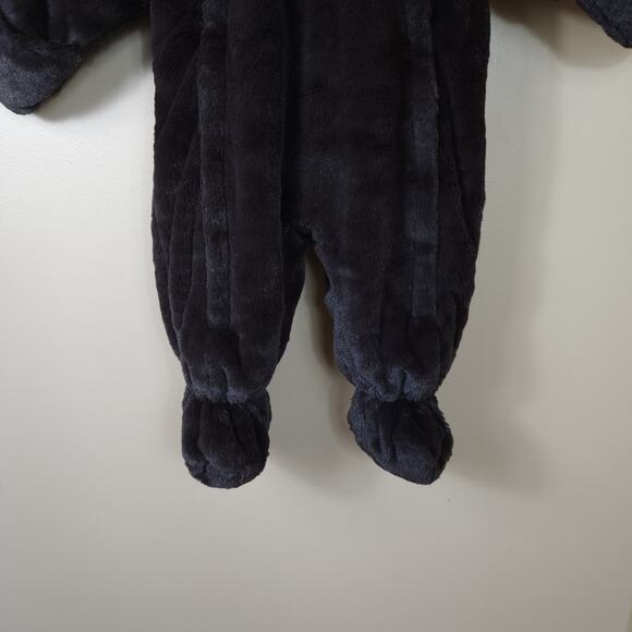 La Petite Rothschild Winter Footed Brown Bear Snowsuit Size 6-9 Months - Picture 4 of 10